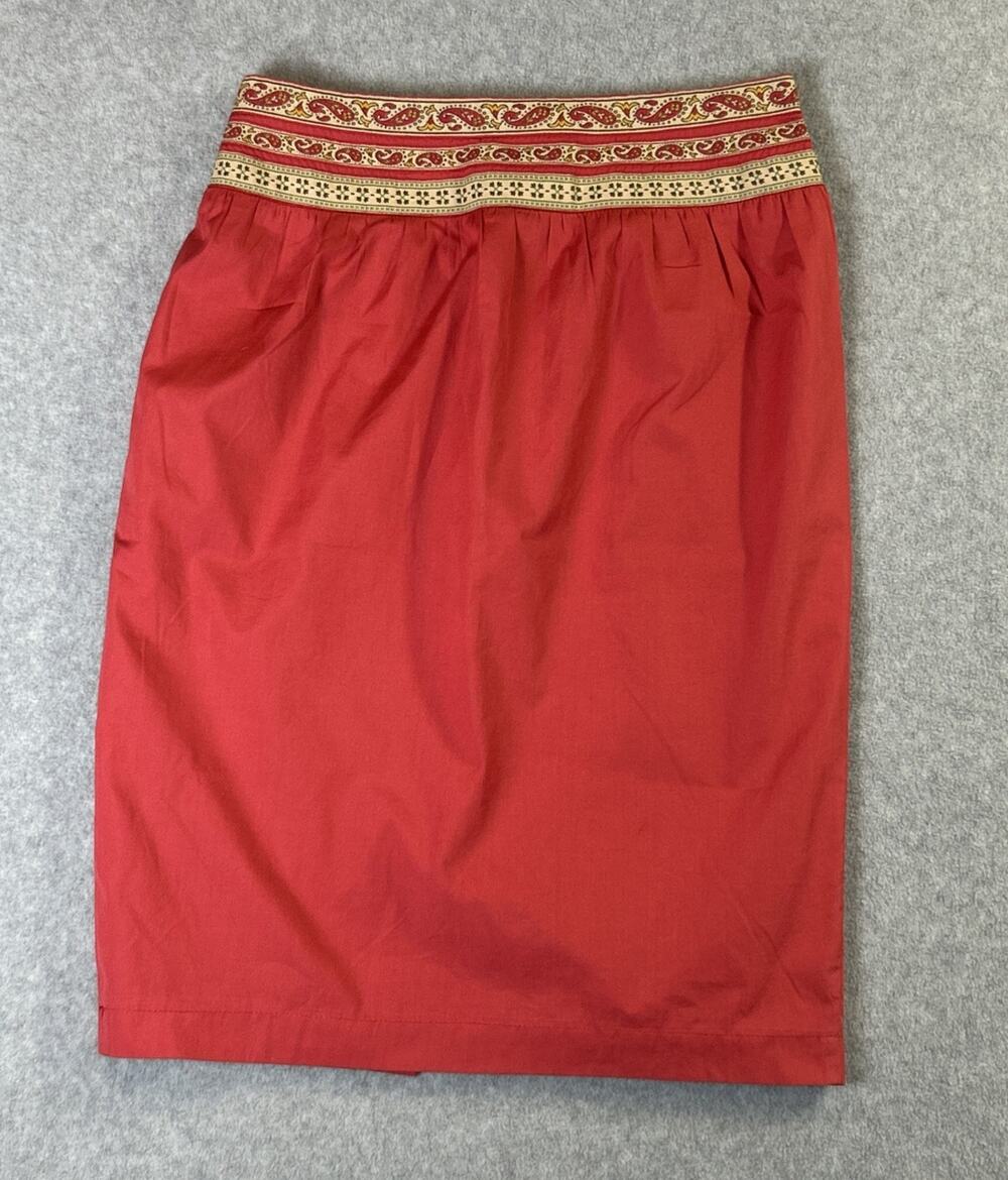 Vintage Emil Joe Italy Coral Bubble Pencil Skirt EU 44 Lined Boho Midi Zip Back